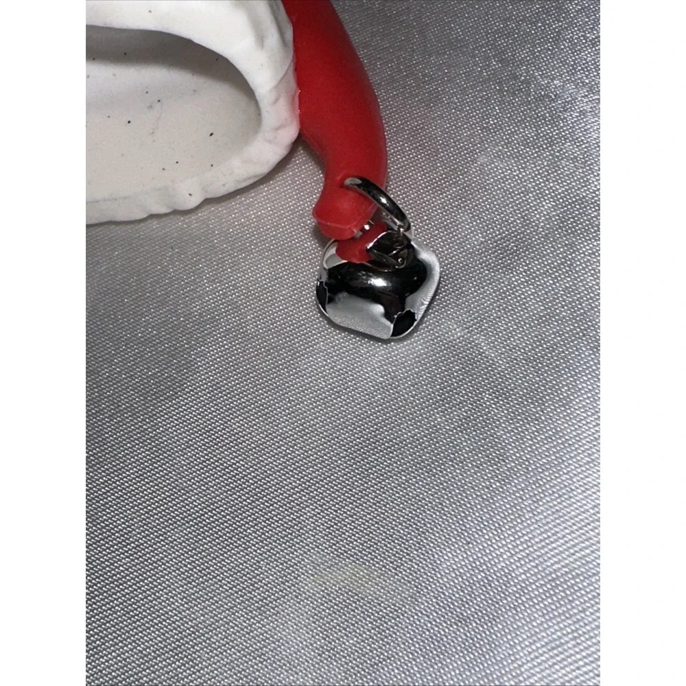 Bath & Body Works Santa Hat PocketBac Holder Red White Silicone Jingle Bell Tag